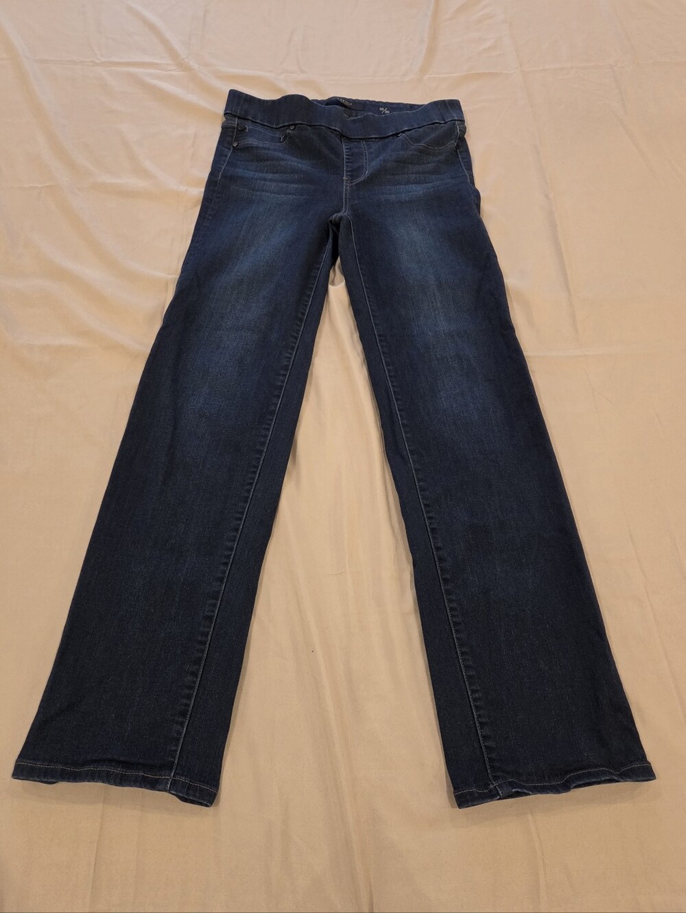 Liverpool Los Angeles The Straight Pull-On Jeans Size 10/30 Dark Wash Stretch